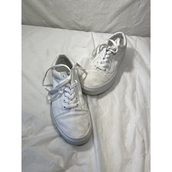 VANS Off-The-Wall Triple White Skateboarding Classic  Womens size 7 - Picture 13 of 14